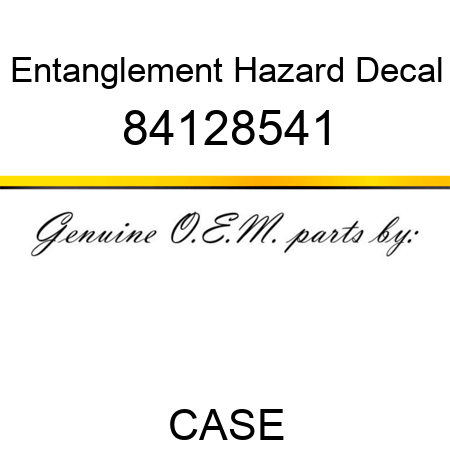 Entanglement Hazard Decal 84128541