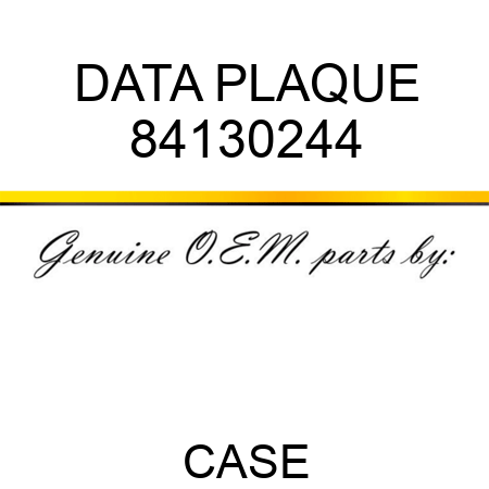 DATA PLAQUE 84130244
