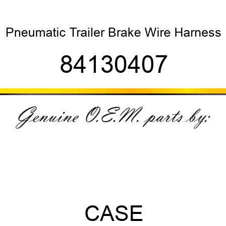 Pneumatic Trailer Brake Wire Harness 84130407