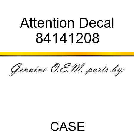 Attention Decal 84141208