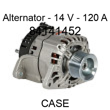 Alternator - 14 V - 120 A 84141452