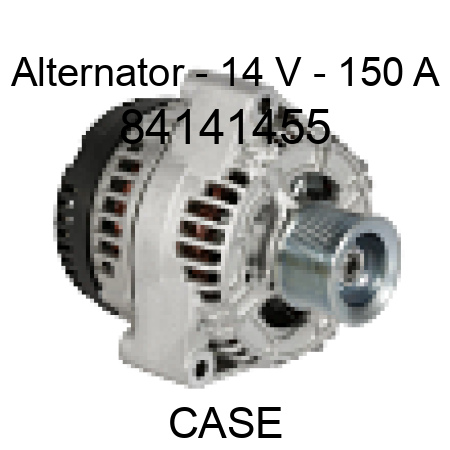 Alternator - 14 V - 150 A 84141455