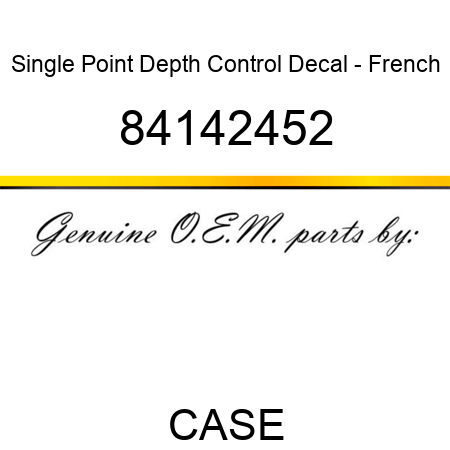 Single Point Depth Control Decal - French 84142452