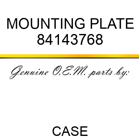 MOUNTING PLATE 84143768