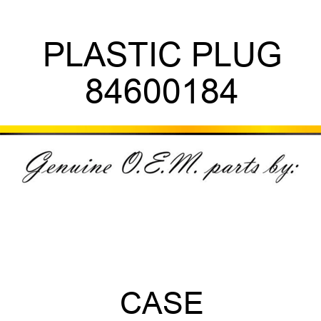 PLASTIC PLUG 84600184