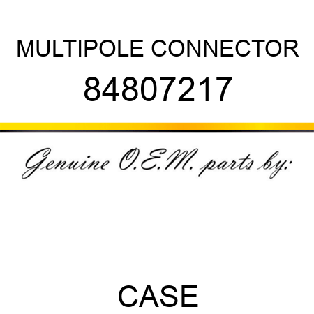 MULTIPOLE CONNECTOR 84807217