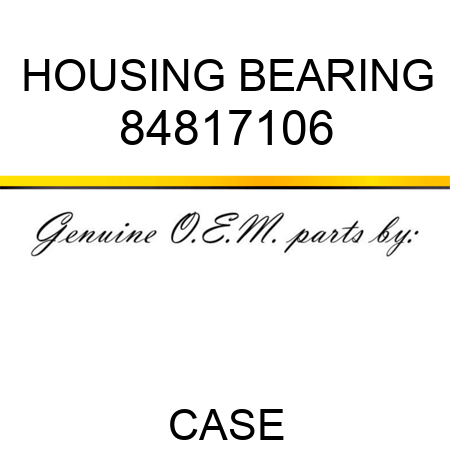 HOUSING, BEARING 84817106