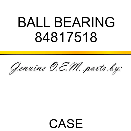 BALL BEARING 84817518