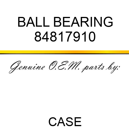 BALL BEARING 84817910