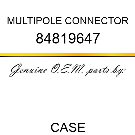 MULTIPOLE CONNECTOR 84819647