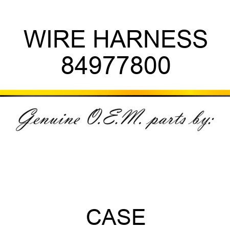 WIRE HARNESS 84977800