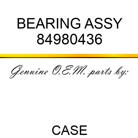 BEARING ASSY 84980436