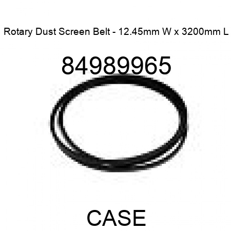 Rotary Dust Screen Belt - 12.45mm W x 3200mm L 84989965