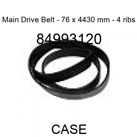Main Drive Belt - 76 x 4430 mm - 4 ribs 84993120
