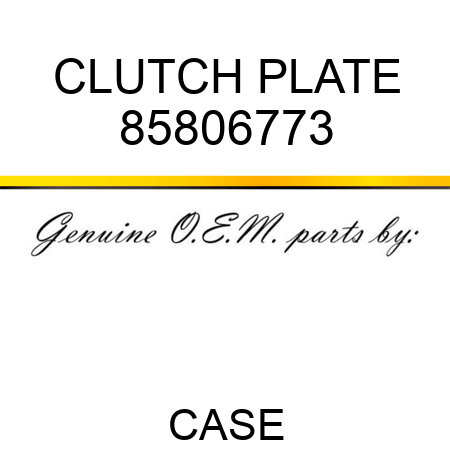CLUTCH PLATE 85806773