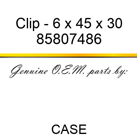 Clip - 6 x 45 x 30 85807486