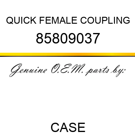 QUICK FEMALE COUPLING 85809037