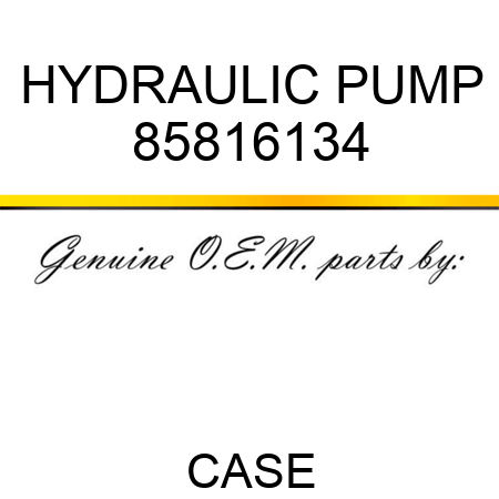 HYDRAULIC PUMP 85816134