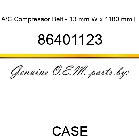 A/C Compressor Belt - 13 mm W x 1180 mm L 86401123