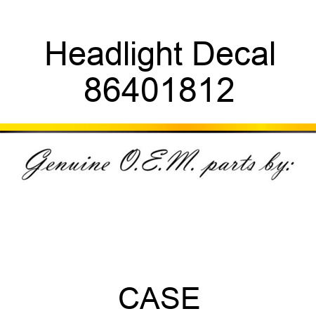 Headlight Decal 86401812