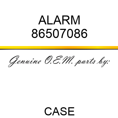 ALARM 86507086
