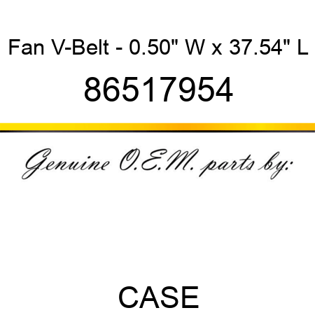 Fan V-Belt - 0.50" W x 37.54" L 86517954