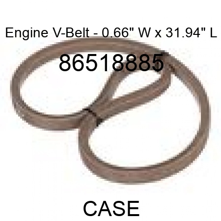 Engine V-Belt - 0.66" W x 31.94" L 86518885