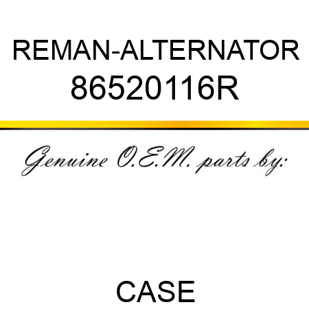 REMAN-ALTERNATOR 86520116R