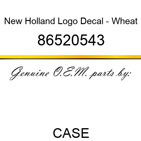 New Holland Logo Decal - Wheat 86520543