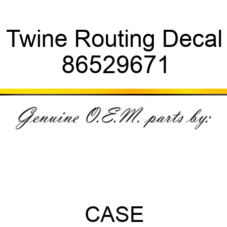 Twine Routing Decal 86529671