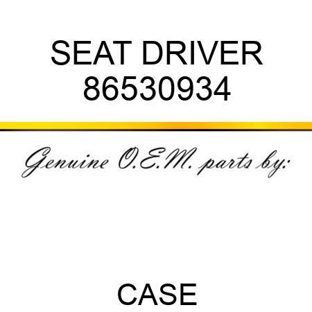 SEAT, DRIVER 86530934