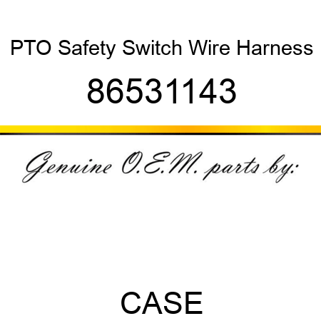 PTO Safety Switch Wire Harness 86531143