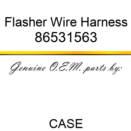 Flasher Wire Harness 86531563