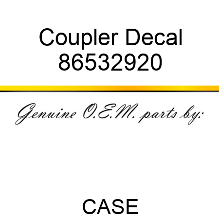 Coupler Decal 86532920