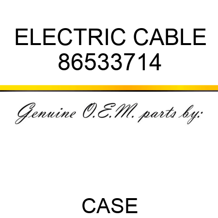 ELECTRIC CABLE 86533714