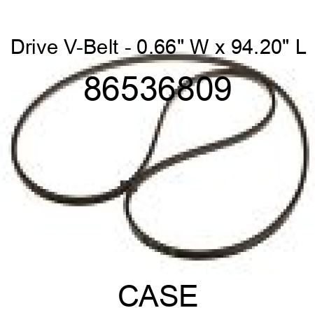 Drive V-Belt - 0.66" W x 94.20" L 86536809