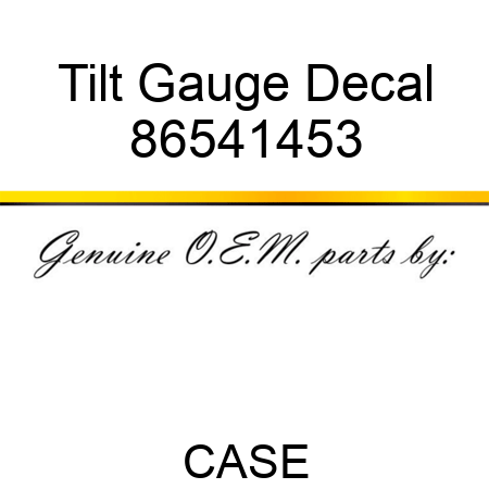 Tilt Gauge Decal 86541453
