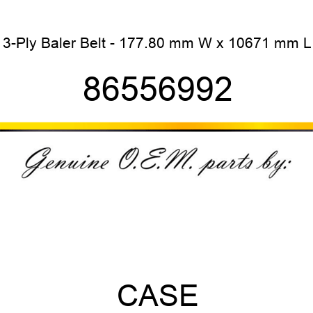 3-Ply Baler Belt - 177.80 mm W x 10671 mm L 86556992