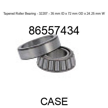 Tapered Roller Bearing - 32207 - 35 mm ID x 72 mm OD x 24.25 mm W 86557434
