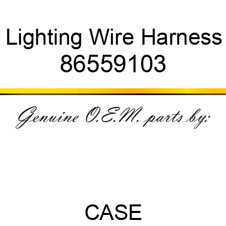 Lighting Wire Harness 86559103