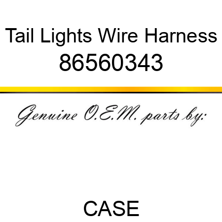 Tail Lights Wire Harness 86560343