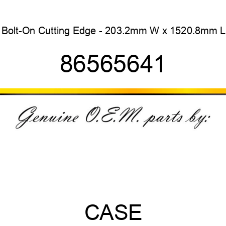 Bolt-On Cutting Edge - 203.2mm W x 1520.8mm L 86565641