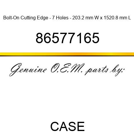 Bolt-On Cutting Edge - 7 Holes - 203.2 mm W x 1520.8 mm L 86577165