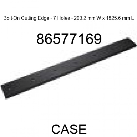 Bolt-On Cutting Edge - 7 Holes - 203.2 mm W x 1825.6 mm L 86577169