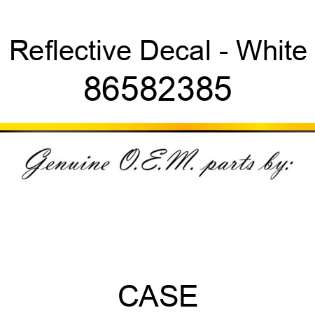 Reflective Decal - White 86582385