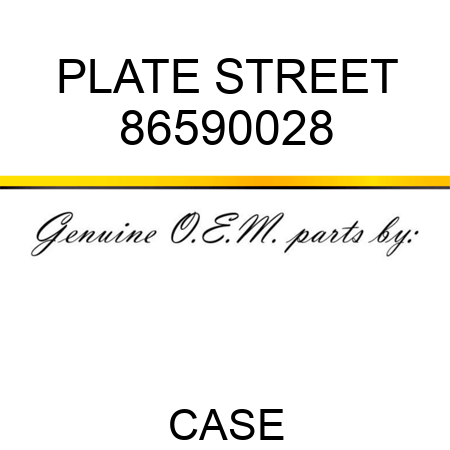 PLATE, STREET 86590028