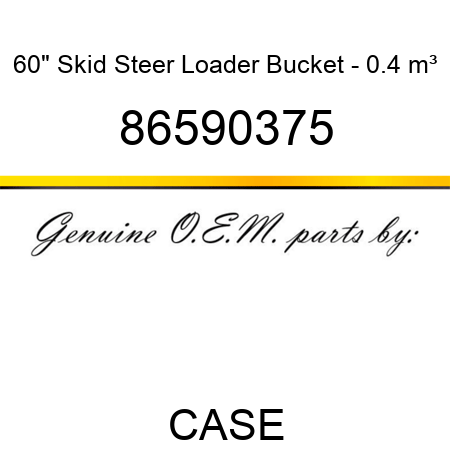 60" Skid Steer Loader Bucket - 0.4 m³ 86590375