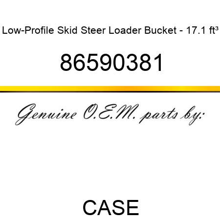 Low-Profile Skid Steer Loader Bucket - 17.1 ft³ 86590381