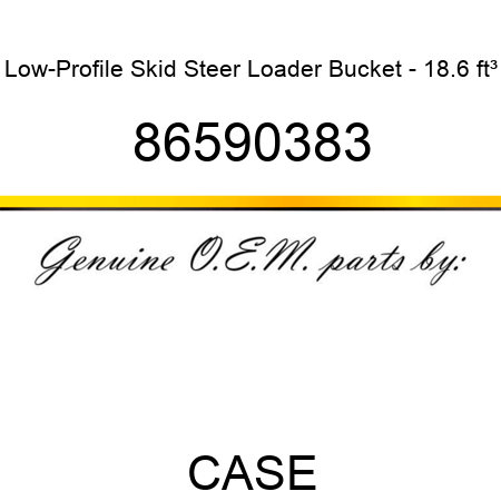Low-Profile Skid Steer Loader Bucket - 18.6 ft³ 86590383