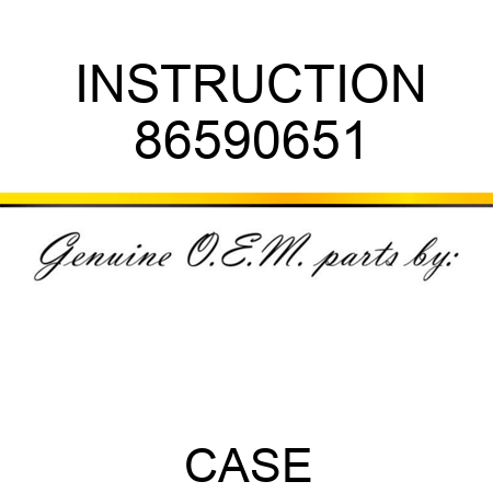 INSTRUCTION 86590651